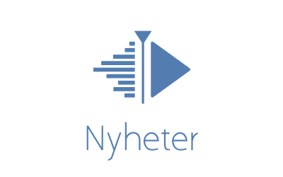 Kdenlives uppspelningslogotyp med "Nyheter" skrivet nedanför.