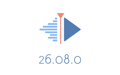 The Kdenlive playhead logo with the version number "26.08.0" written below.