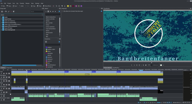Kdenlive (using dark Breeze theme and light Breeze icons)