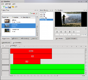 screenshot of Kdenlive with KDE4 and QT4