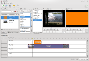 screenshot of Kdenlive