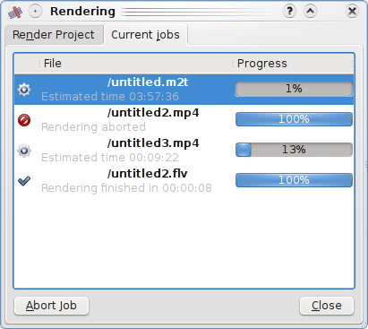 Rendering jobs