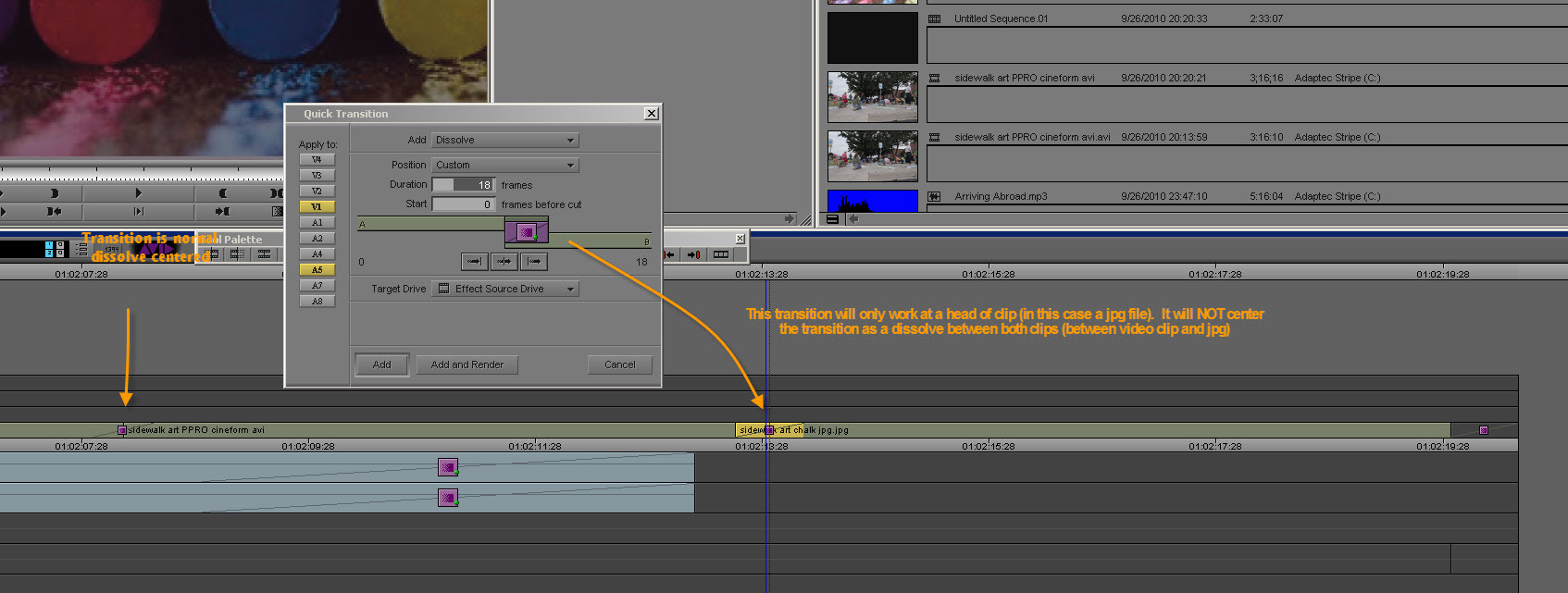 Transitions in AVID