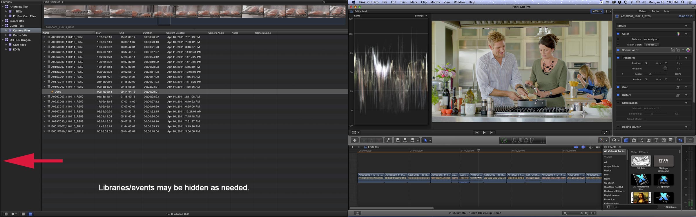FCPX on 2 screens